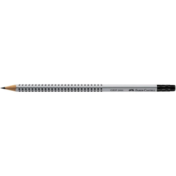 FABER-CASTELL ΜΟΛΥΒΙ ΜΕ ΓΟΜΑ ΓΚΡΙ GRIP 2001 HB
