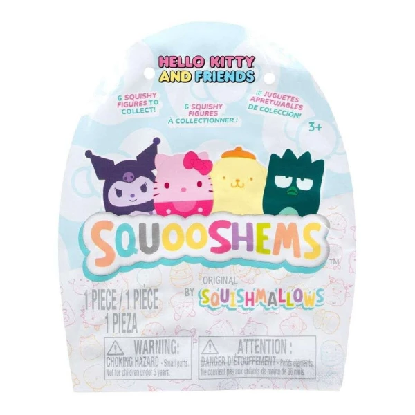 SQUISHMALLOWS - SQUOOSHEMS SANRIO ΣΑΚΟΥΛΑΚΙ ΜΕ ΖΟΥΛΗΧΤΗ ΦΙΓΟΥΡΑ MONOCHROME ΕΚΠΛΗΞΗ  6 εκ.
