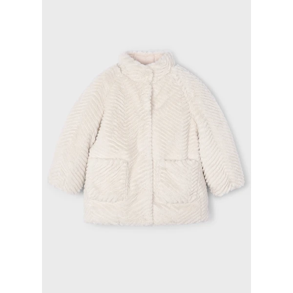 MAYORAL FUR COAT DARK BEIGE