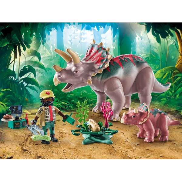 PLAYMOBIL DINOS ΤΡΙΚΕΡΑΤΟΠΕΣ ΚΑΙ ΕΞΕΡΕΥΝΗΤΗΣ