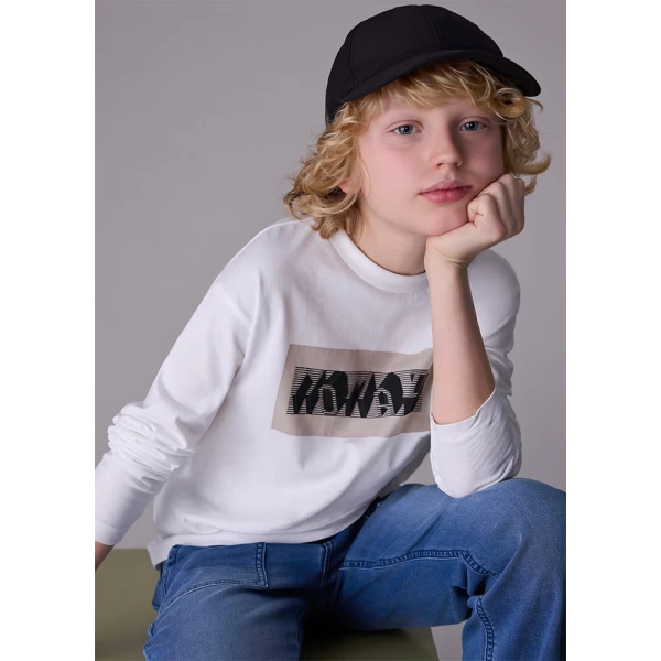 MAYORAL  LONG-SLEEVE T-SHIRT NOMAD CREAM 