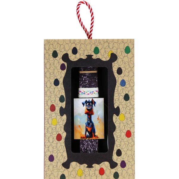 SYNCHRONIA HANDMADE CANDLE 20 cm PET MAGNET - DOG BLACKY