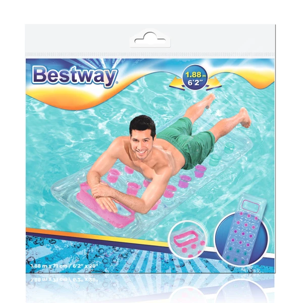BESTWAY ΦΟΥΣΚΩΤΟ ΣΤΡΩΜΑ 188X71 εκ. FASHION LOUNGE - ΔΙΑΦΑΝΟ