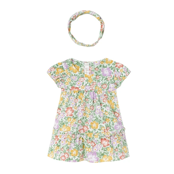 MAYORAL DRESS WITH HAIRBAND LILAC