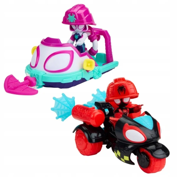 SPIDEY AND HIS AMAZING FRIENDS RESCUE MILES MORALES & GHOST VEHICLE SET
