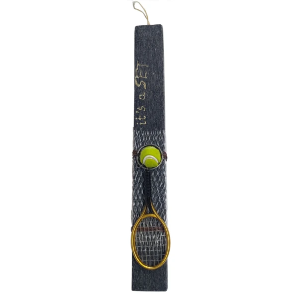 UNIKER HANDMADE CANDLE BLACK RACKET KEYCHAIN