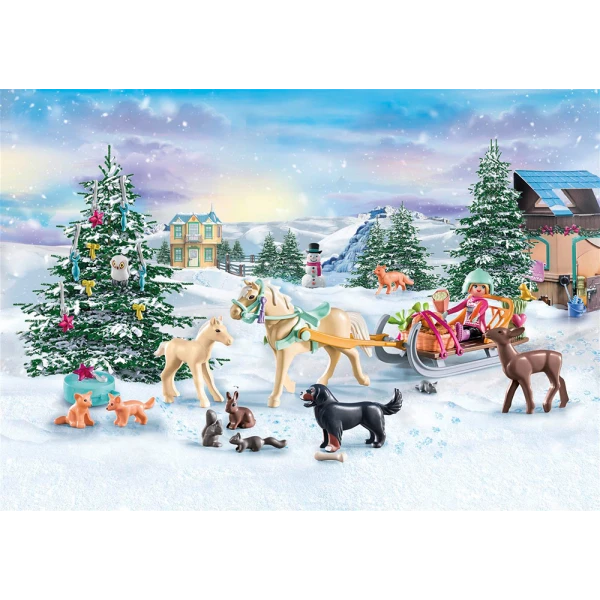 PLAYMOBIL HORSES OF WATERFALL ADVENT CALENDAR - CHRISTMAS SLEIGH RIDE
