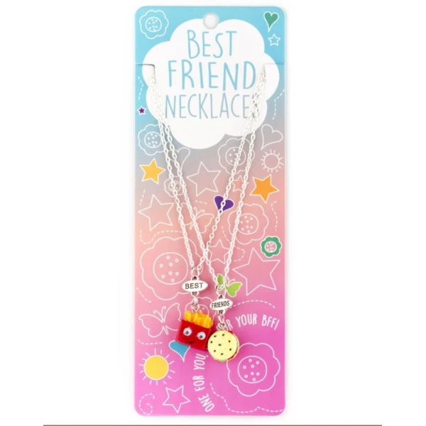 NECKLACE BEST FRIENDS SET 2 pcs BURGER-FRIES