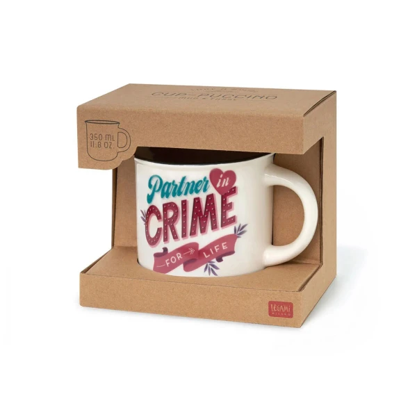 LEGAMI PORCELAIN MUG CUP-PUCCINO 350ml - PARTNER IN CRIME
