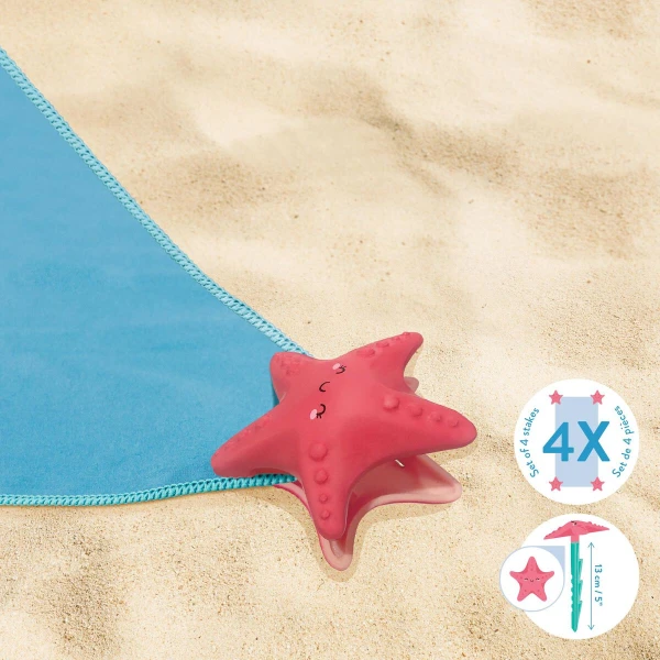 LEGAMI BEACH TOWEL ANCHOR STAKES STARFISH