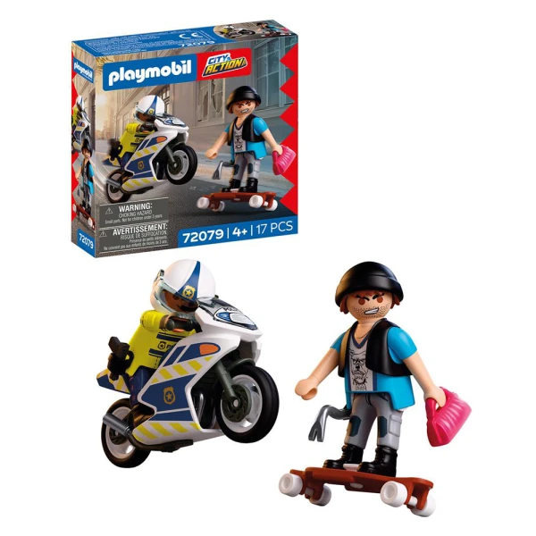PLAYMOBIL ΑΣΤΥΝΟΜΙΚΗ ΚΑΤΑΔΙΩΞΗ ΜΕ ΜΟΤΟΣΙΚΛΕΤΑ