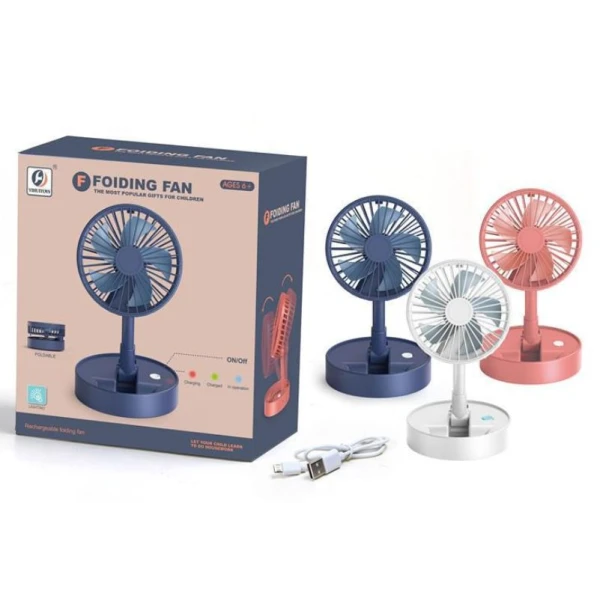 DESK VENTILATOR WITH USB - 3 COLORS