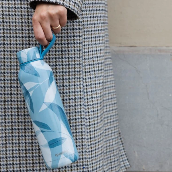 QUOKKA STAINLESS STEEL ΜΠΟΥΚΑΛΙ ΘΕΡΜΟΣ SOLID 630ml ΜΕ ΛΑΒΗ - BLUE WIND