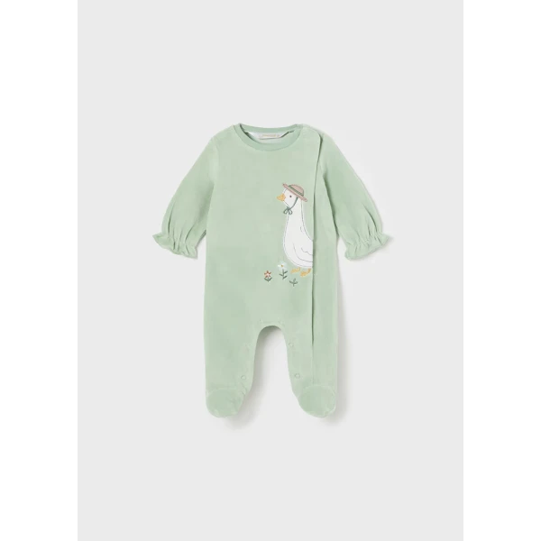 MAYORAL SET 2 ROMPERS VELOUR GREEN