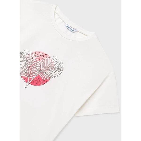 MAYORAL BLOUSE SHORT SLEEVES DESIGN ECRU 