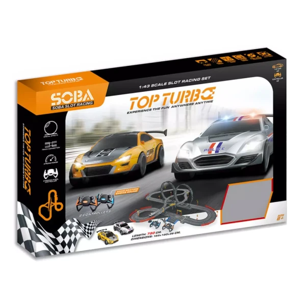 RACEWAY WITH 2 CARS & CONTROLLERS WITH ADAPTER 790cm