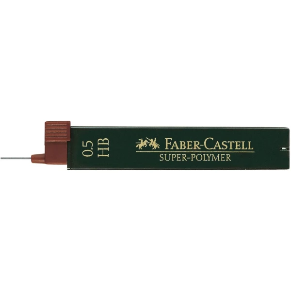 FABER-CASTELL 12 LEADS CONTAINER SUPER POLYMER 0.5mm HB
