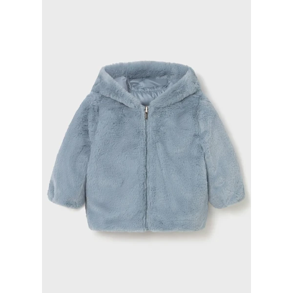 MAYORAL REVERSIBLE FUR JACKET LIGHT BLUE-PURPLE 
