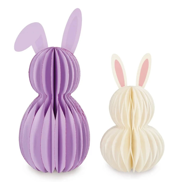 LEGAMI SET 2 FOLDABLE PAPER BUNNIES HOPPY EASTER