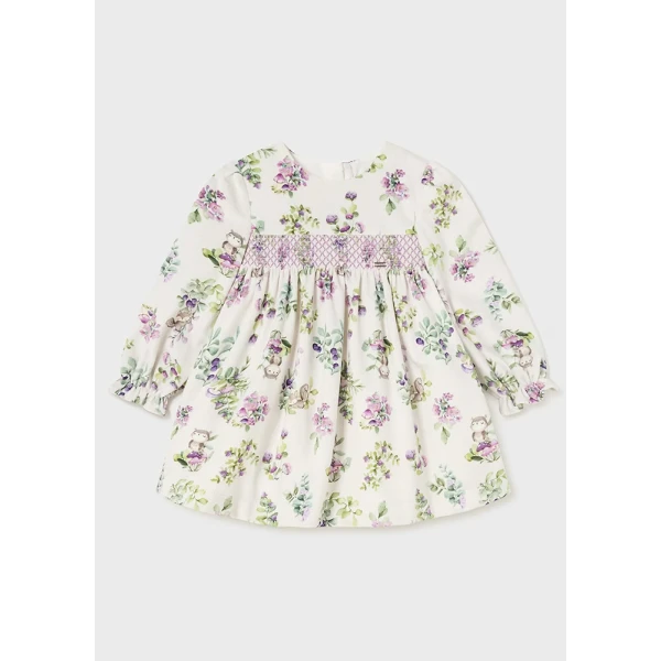 MAYORAL DRESS VELOUR PRINTED ORCHID