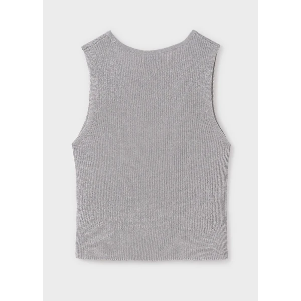 MAYORAL KNITTED TOP PERFORATED SILVER 
