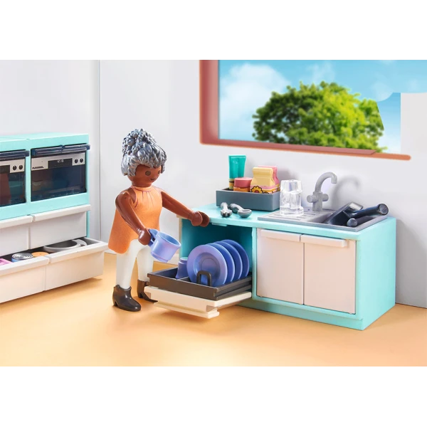 PLAYMOBIL CITY LIFE ΜΟΝΤΕΡΝΑ ΚΟΥΖΙΝΑ ΜΕ ΤΡΑΠΕΖΑΡΙΑ