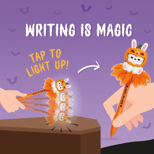 LEGAMI WRITING IS MAGIC LIGHT-UP GEL ΣΤΥΛΟ BUNNY PUMPKIN 0.7mm