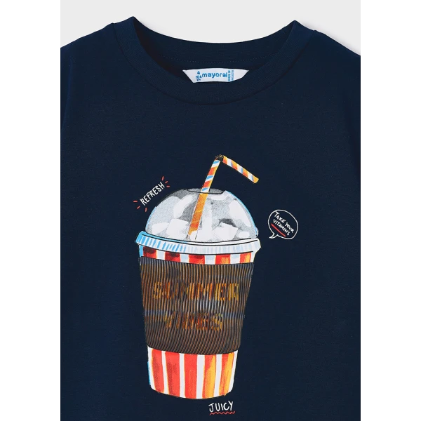 MAYORAL SHORT SLEEVE BLOUSE INTERACTIVE HD NAVY BLUE