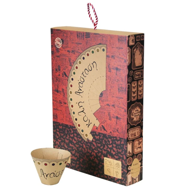 SYNCHRONIA HANDMADE CANDLE 30 cm WOODEN TRANSFORMER - RED