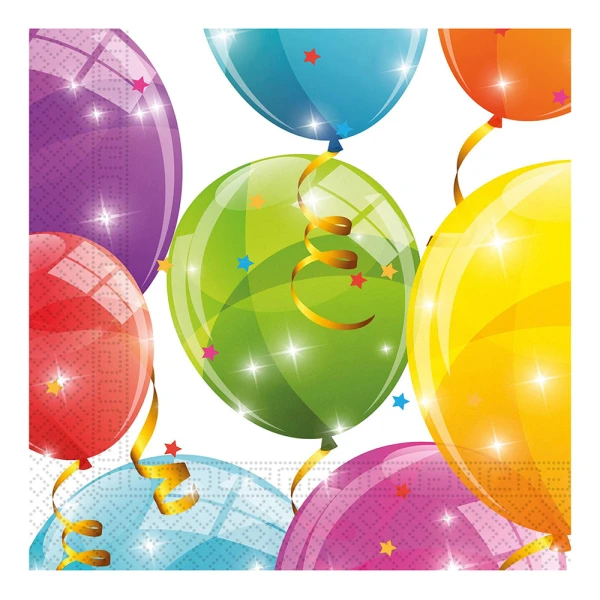 NAPKINS SPARKLING BALLOONS KOKLIKO 2ply 33X33 cm 20 pcs