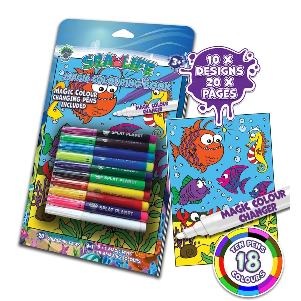 SPLAT PLANET MAGIC SEA LIFE COLOURING BOOK