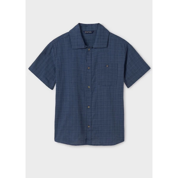 MAYORAL SHIRT SHORT SLEEVES RELAXED BLUE DARK