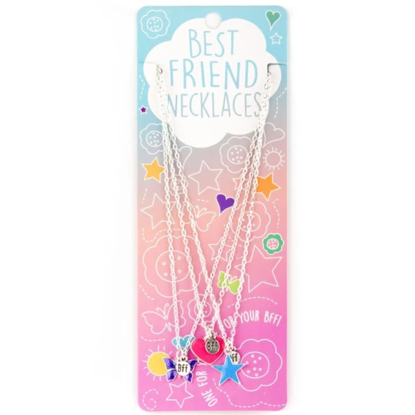 NECKLACE BEST FRIENDS SET 3 pcs HEART-STAR-BUTTERFLY