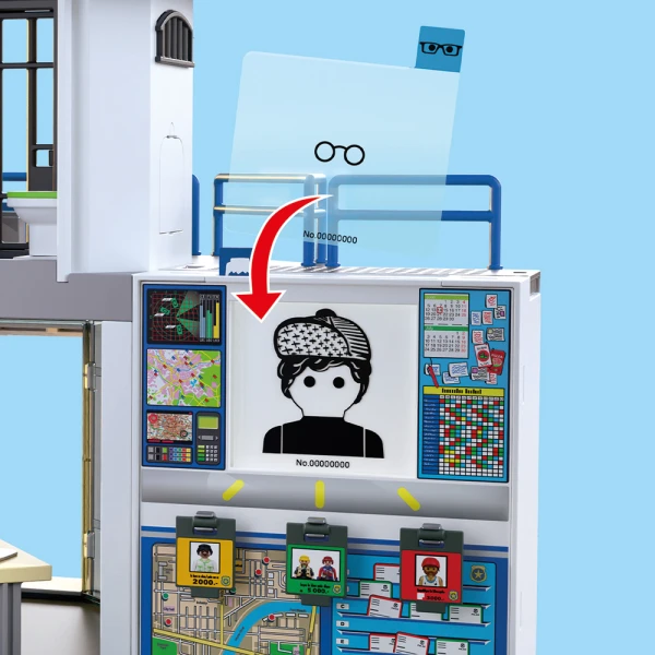 PLAYMOBIL CITY ACTION POLICE STATION WITH INVESTIGATION ROOM