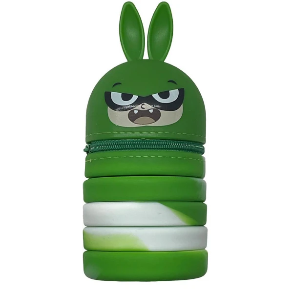 MUST TEAM FOLDABLE SILICONE PENCIL CASE 20X5X6 cm ANIMALS - 6 DESIGNS