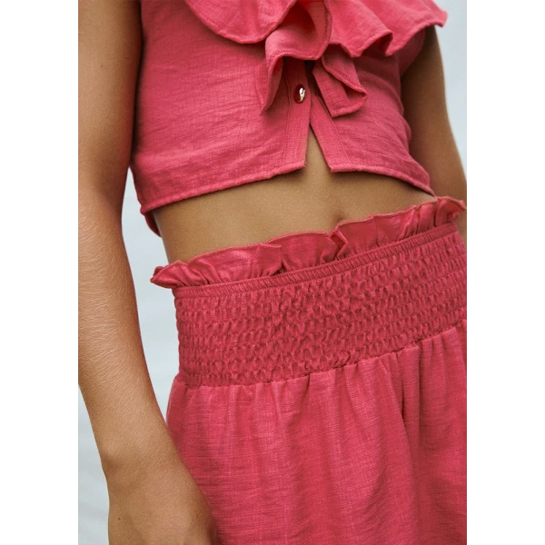 MAYORAL SET SHORTS RUFFLE CORAL 