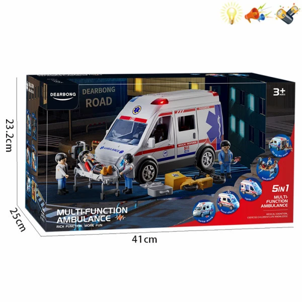5 IN 1 AMBULANCE SET WITH LIGHTS & SOUNDS
