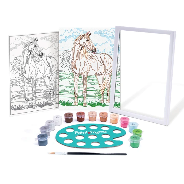PAINT & FRAME PAINT BY NUMBERS WILD HORSE FOR AGES 9+