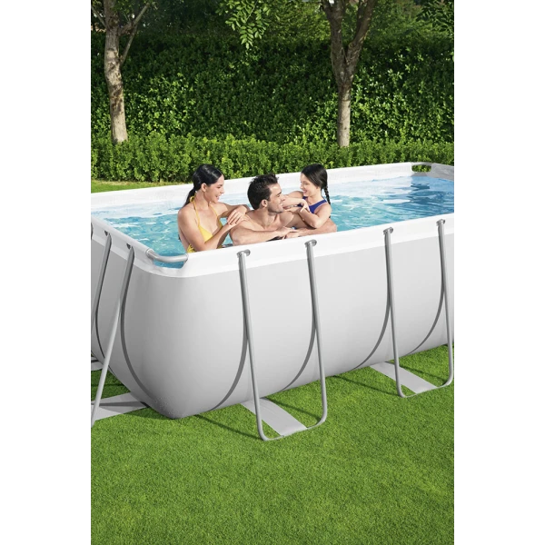 BESTWAY RECTANGULAR FAMILY POOL 404X201X100 cm SET POWER STEEL