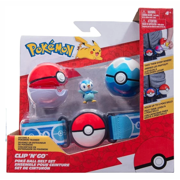 POKEMON CLIP N GO POKE BALL WITH BELT W12 PIPLUP