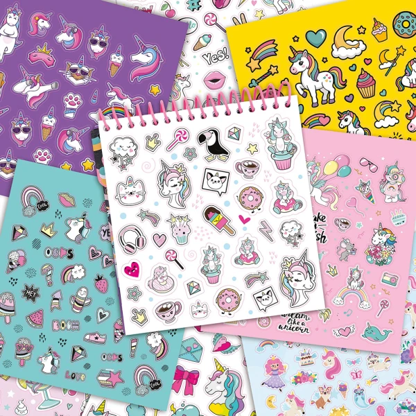 AS NOTEBOOK WITH STICKERS - 3 DESIGNS