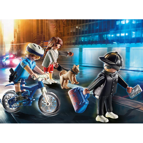 PLAYMOBIL CITY ACTION ΑΣΤΥΝΟΜΙΚΟΣ ΜΕ ΠΟΔΗΛΑΤΟ ΚΑΙ ΠΟΡΤΟΦΟΛΑΣ
