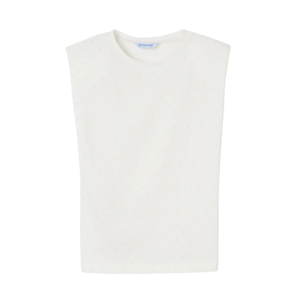MAYORAL SHORT SLEEVES BLOUSE STRAPS ECRU