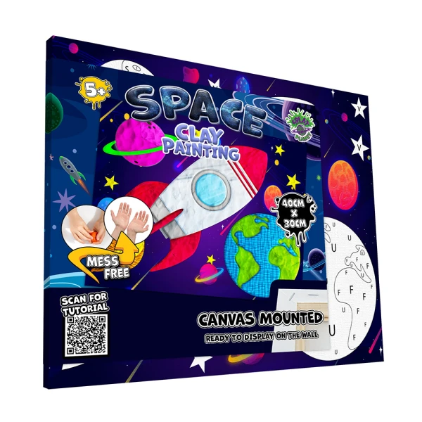 SPLAT PLANET ΣΕΤ ΖΩΓΡΑΦΙΚΗΣ ΜΕ ΠΗΛΟ ΣΕ ΚΑΜΒΑ 40Χ30 εκ. SPACE