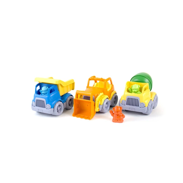 GREEN TOYS ΚΑΤΑΣΚΕΥΑΣΤΙΚΑ ΟΧΗΜΑΤΑ ΣΕΤ 3 τεμ. CST3-1209 - 2 ΣΧΕΔΙΑ
