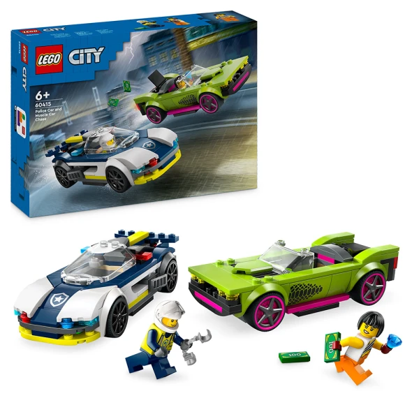 LEGO® CITY POLICE CAR AND MUSCLE CAR CHASE