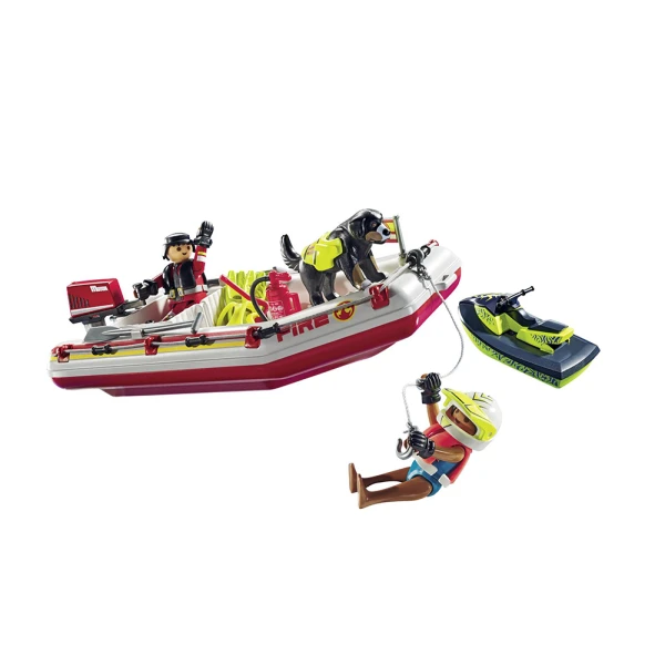 PLAYMOBIL CITY ACTION FIREBOAT WITH AQUA SCOOTER