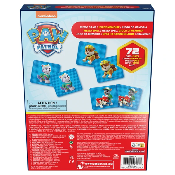 PAW PATROL ΠΑΙΧΝΙΔΙ ΜΝΗΜΗΣ 72 ΚΑΡΤΕΣ 