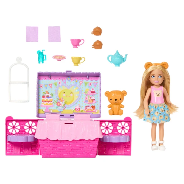 BARBIE FAMILY & FRIENDS CHELSEA ΣΕΤ ΠΑΡΤΥ ΜΕ ΤΣΑΙ