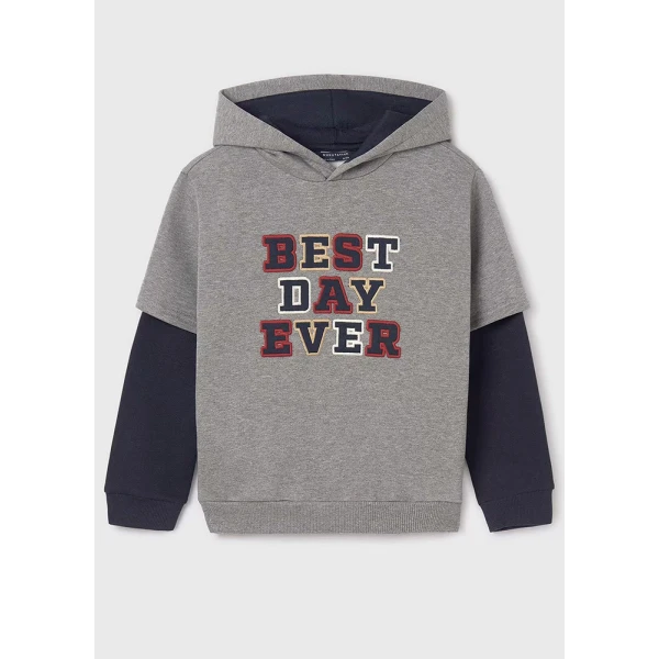 MAYORAL SWEATER DOUBLE SLEEVES DARK GREY